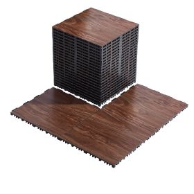 VEVOR Dance Floor Tiles, 12.4 x 12.4 in 25 Piece Interlocking Dance Flooring, Portable Dance Practice Floor with Cushioned Base (Oak Wood Grain