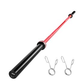 VEVOR 7FT Barbell Bar, Fits 2-Inch Weight Plates, Barbell Bar with Knurled Grip for Strength Training, Weightlifting, Squat, Deadlift, Bench Press
