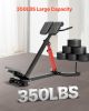 VEVOR Roman Chair Hyperextension Bench, 350 lbs Adjustable Extension Machine, Multi-Function Exercise Equipment for Glute, Hamstring, Lower Back