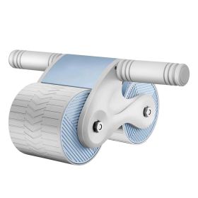 Automatic Rebound Abdominal Wheel Anti-slip AB Roller Wheel with Kneel Pad Phone Holder Home Gym Abdominal Exerciser for Men Women (Color: grey)