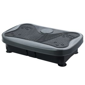 Vibration Plate Fitness Platform with handle Whole Body Exercise Machine with 120 Speed Levels, Lymphatic Drainage, Fat Burning, and Weight Loss (Main Material: Rubber, Main Color: Grey)